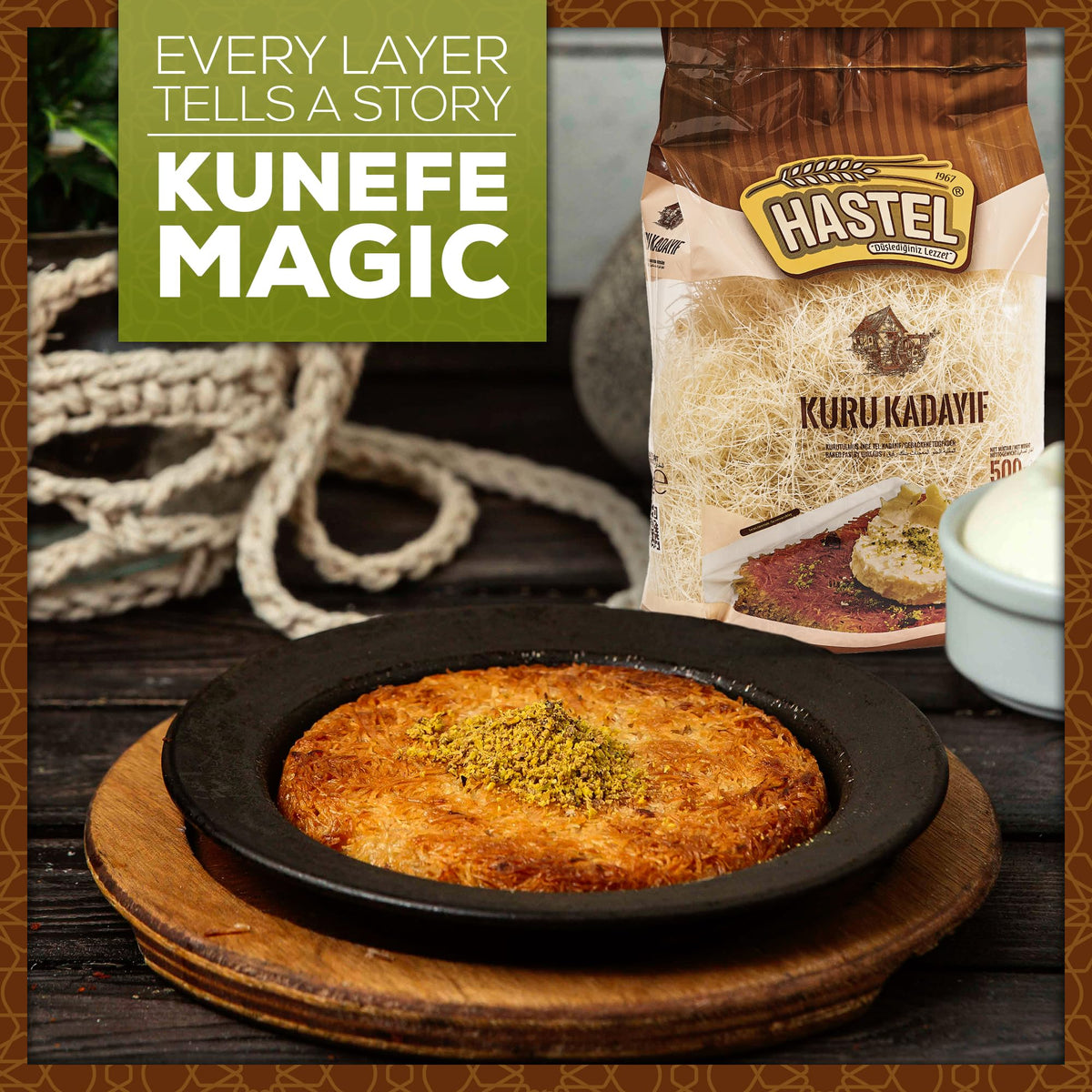 HASTEL Kataifi crunchy threads emphasize versatility in fillings.