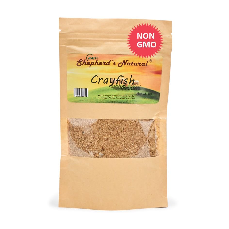 Hatf's Shepherd's Natural crayfish dried ground jar shows rich savory aroma for soups