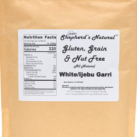 Close-up of fine-grain texture in HATF'S Shepherd's Natural Ijebu Garri.