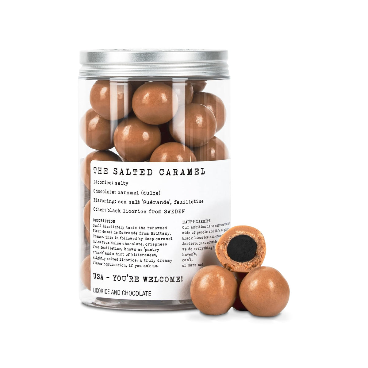 Haupt Lakrits Salted Caramel licorice bar; bold salty-sweet contrast for tasting sessions.