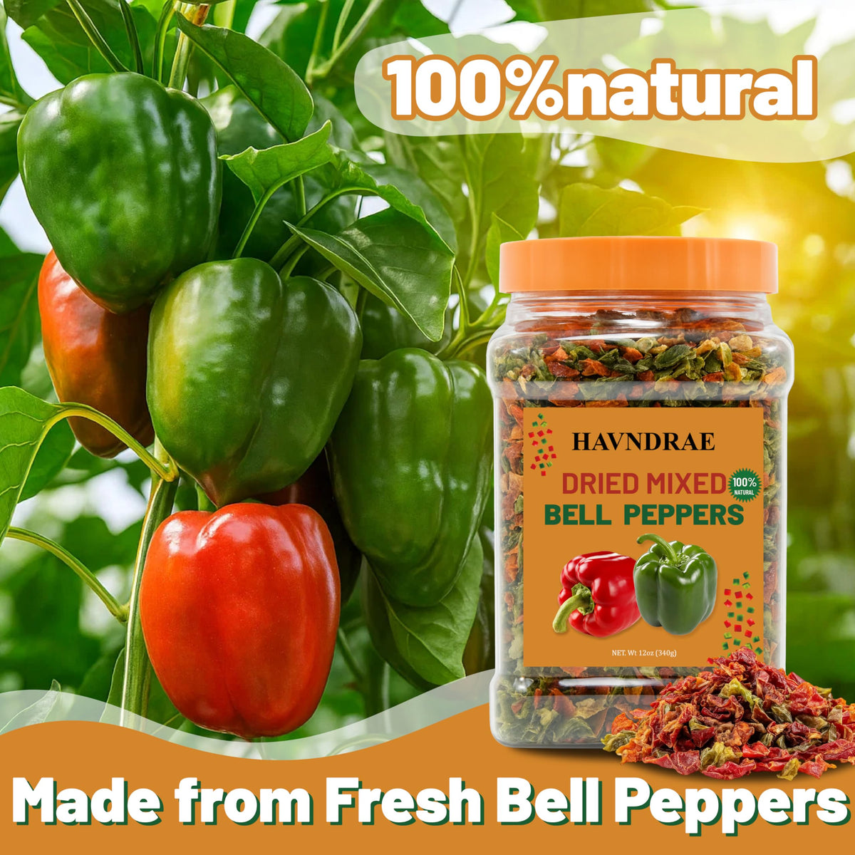 HAVNDRAE dehydrated pepper flakes in bag add color to soups