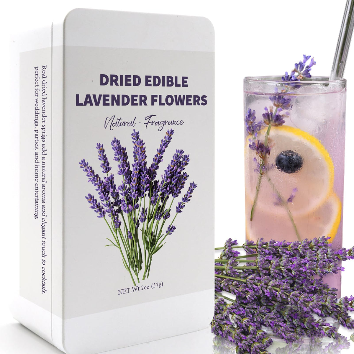 HAVNDRAE edible lavender sprigs used as a cake garnish for a refined floral finish