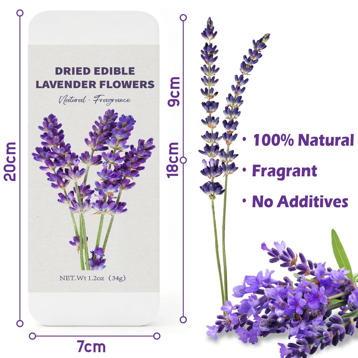 HAVNDRAE food-grade lavender garnish for beverages, desserts, and celebrations