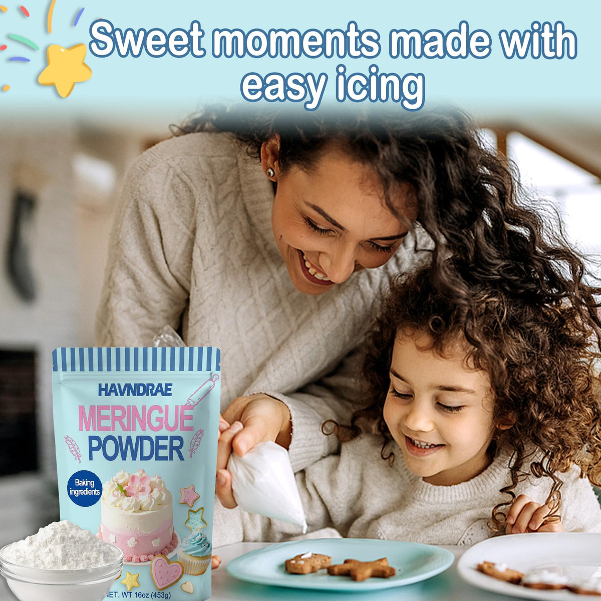 HAVNDRAE meringue powder stores at room temperature for easy access.