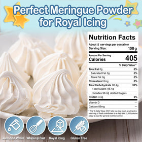 HAVNDRAE meringue powder measuring directions enable quick, reliable royal icing.