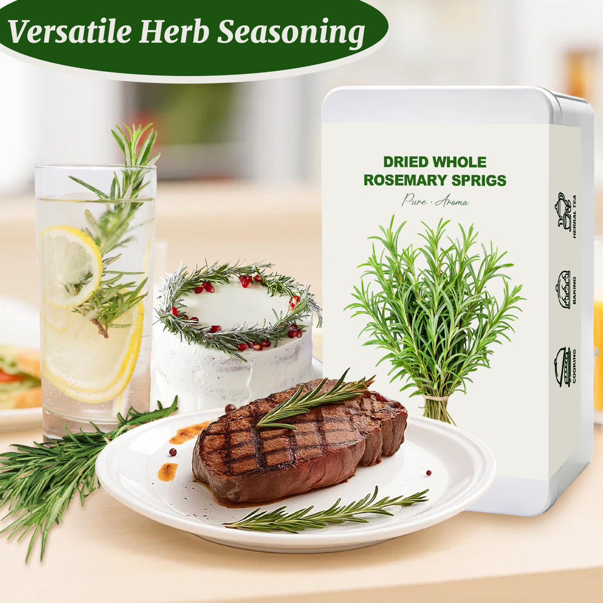 HAVNDRAE 35-40 rosemary pieces with rich aroma for soups and meats.