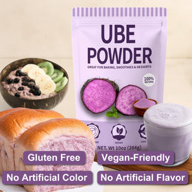 HAVNDRAE ube powder being poured for precise measuring