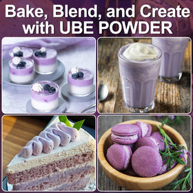 HAVNDRAE ube powder used in smoothies and drinks for natural color