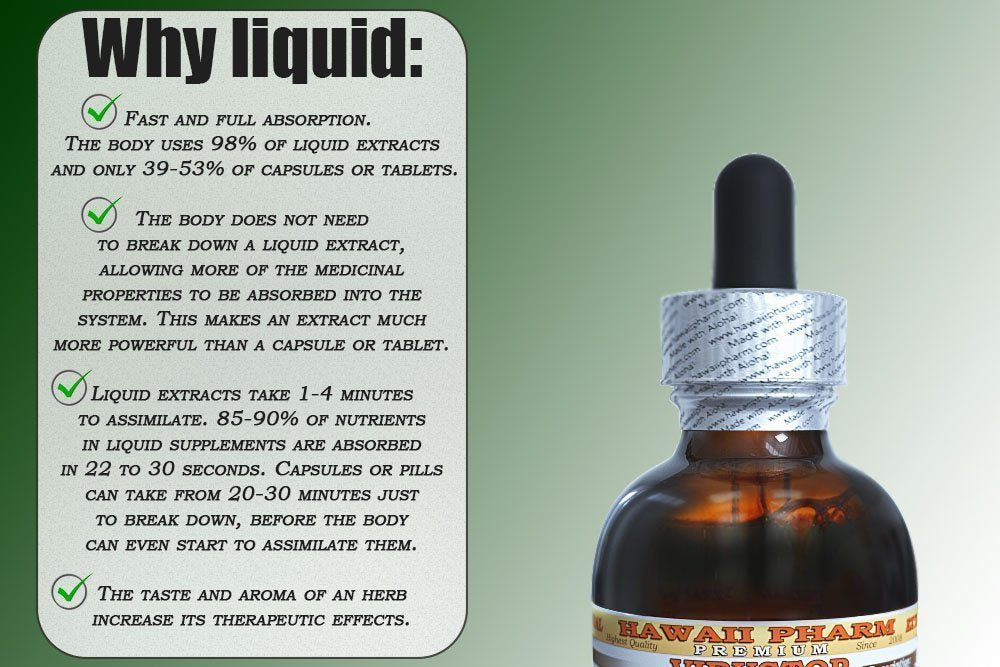 Hawaii Pharm Red Root glycerite 2 oz bottle with alcohol-free base