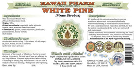 Hawaii Pharm White Pine bottle pour demonstrates easy dosing for convenient daily use.