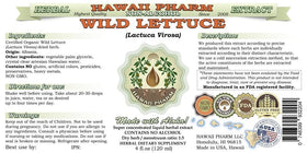 Hawaii Pharm Wild Lettuce bottle pour demonstrates convenient, alcohol-free use in drinks.