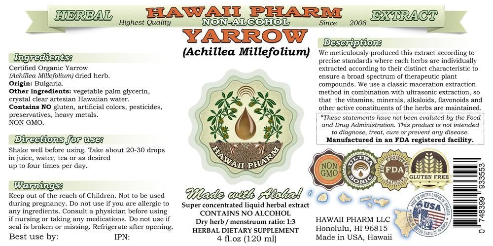Hawaii Pharm Yarrow dried herb bundle for natural sourcing