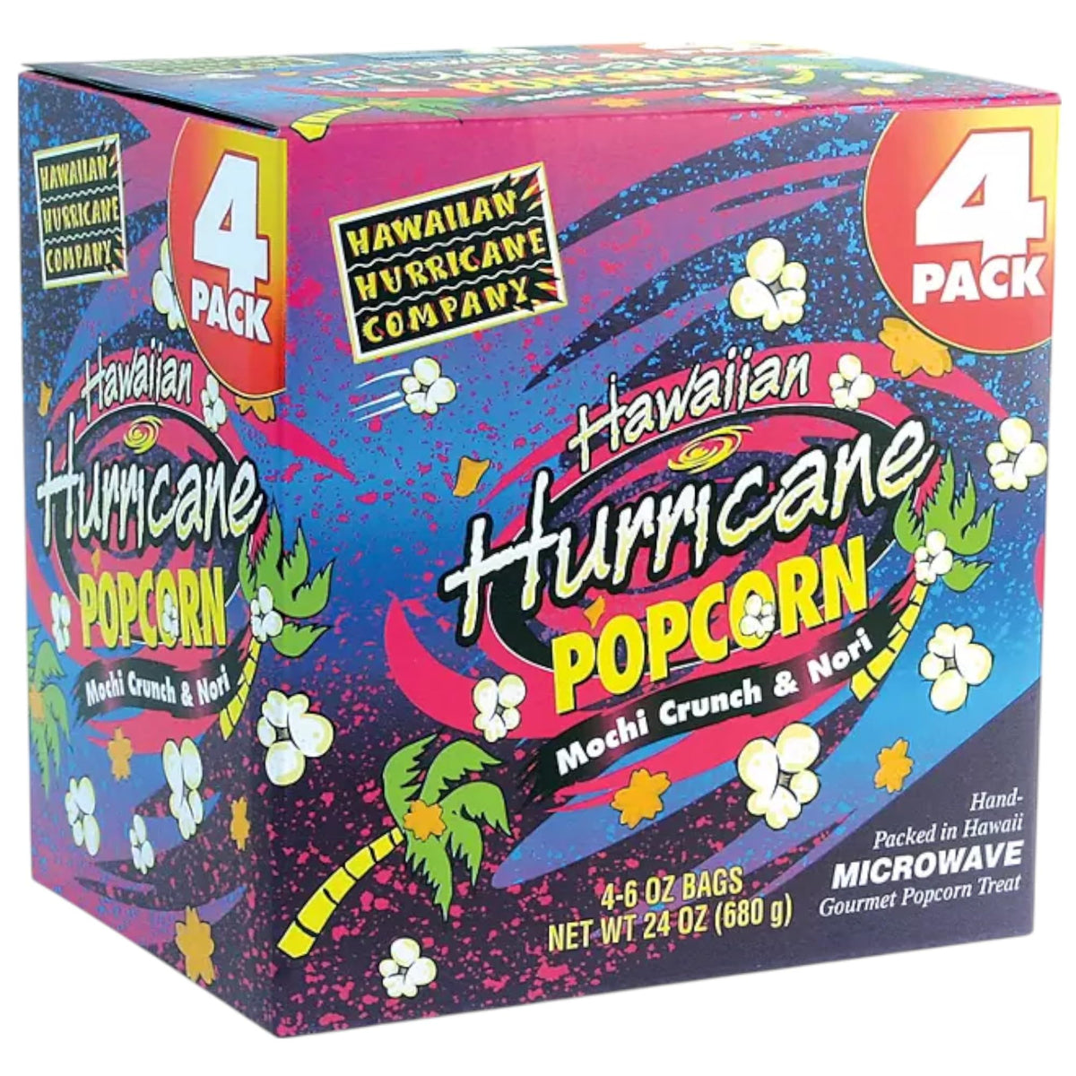 Hawaiian Hurricane Popcorn gift box ready for sharing at gatherings