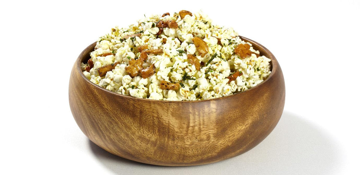 Served portions ready for movie night with Hawaiian Hurricane Popcorn