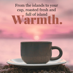 Hawaiian Isles Breakfast Blend morning routine setup conveys tropical warmth and dependable wake-up.