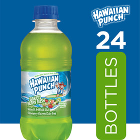 Hawaiian Punch Green Berry Rush served in a glass for quick refreshment.