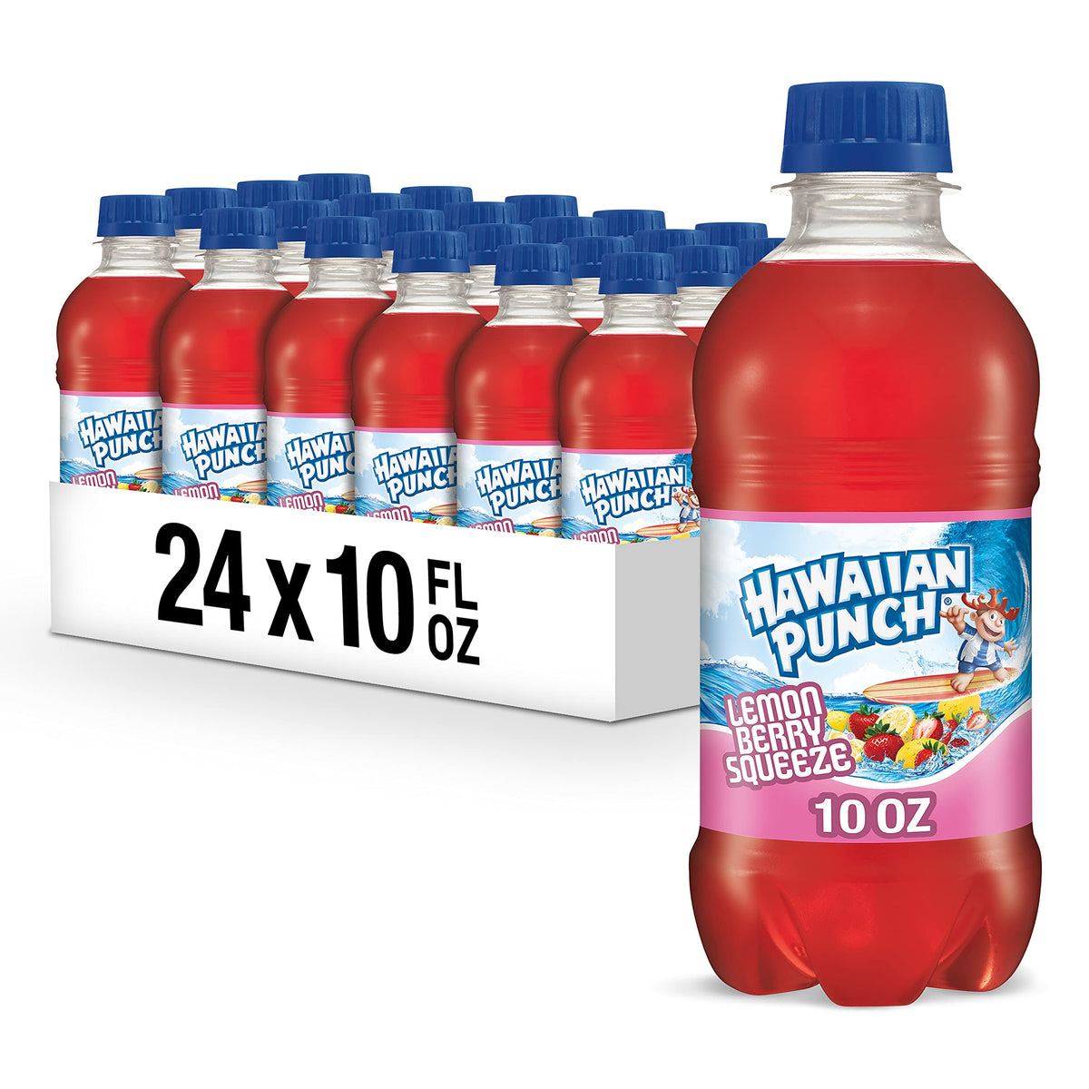 Hawaiian Punch Lemon Berry Squeeze bottle for on-the-go refreshment.