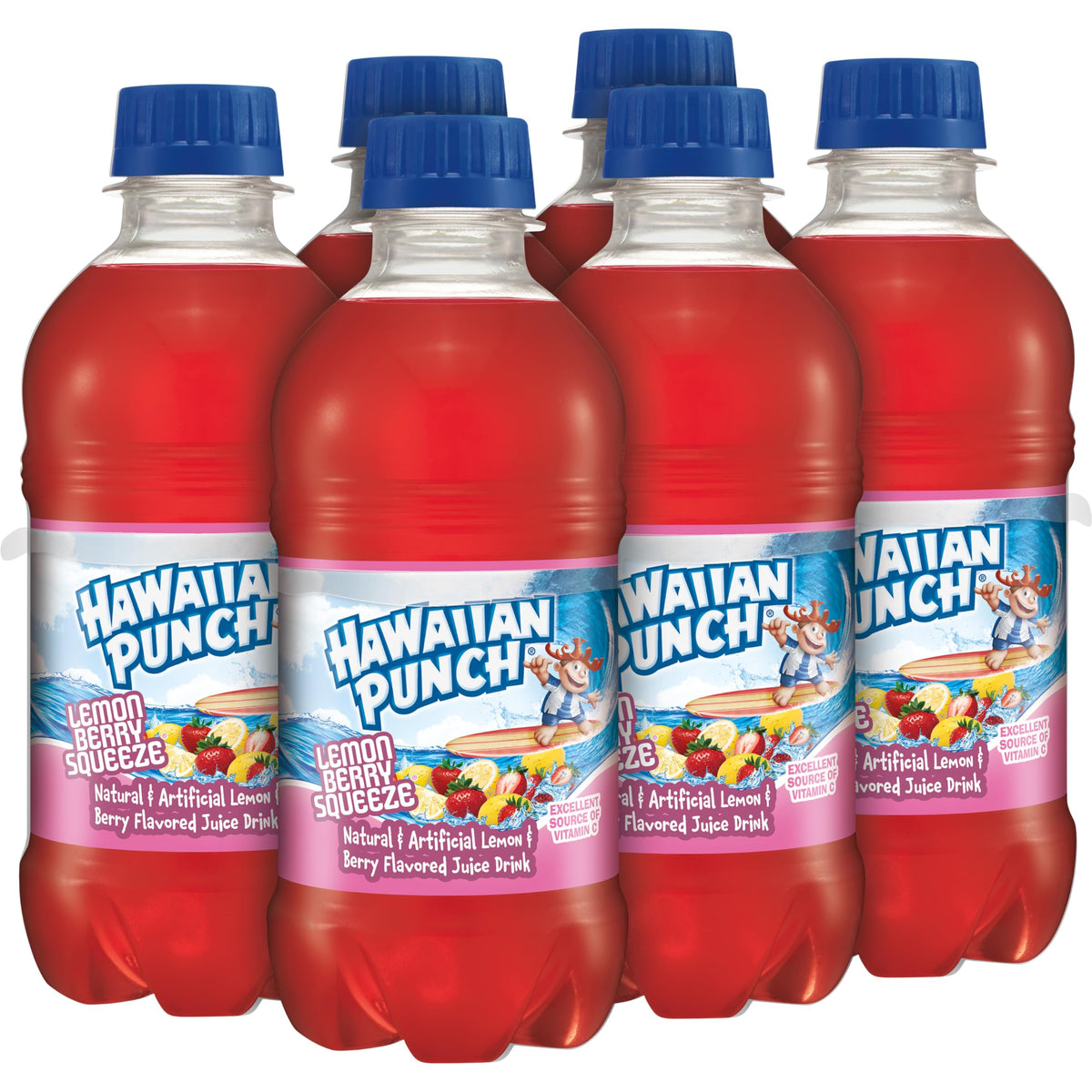 Vitamin C information highlighted on Lemon Berry Squeeze label.