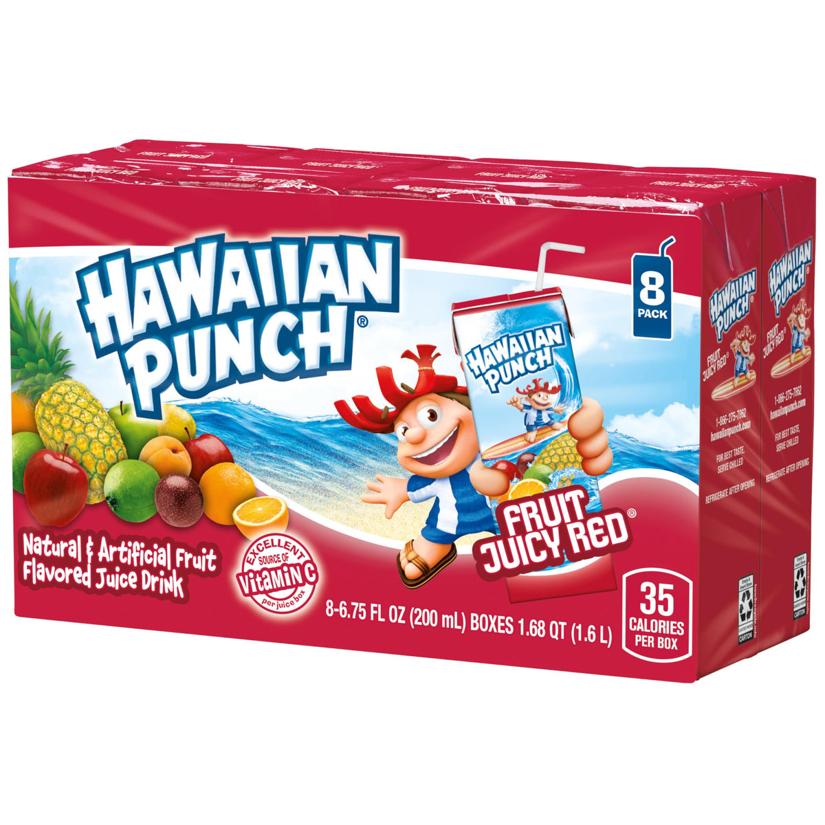 Hawaiian Punch variety flavors display shows tropical options for every mood