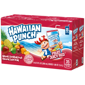 Hawaiian Punch variety flavors display shows tropical options for every mood