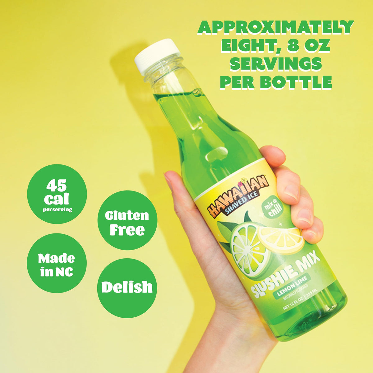 Hawaiian Shaved Ice Blue Cotton Candy bottle for kid-friendly frozen drinks