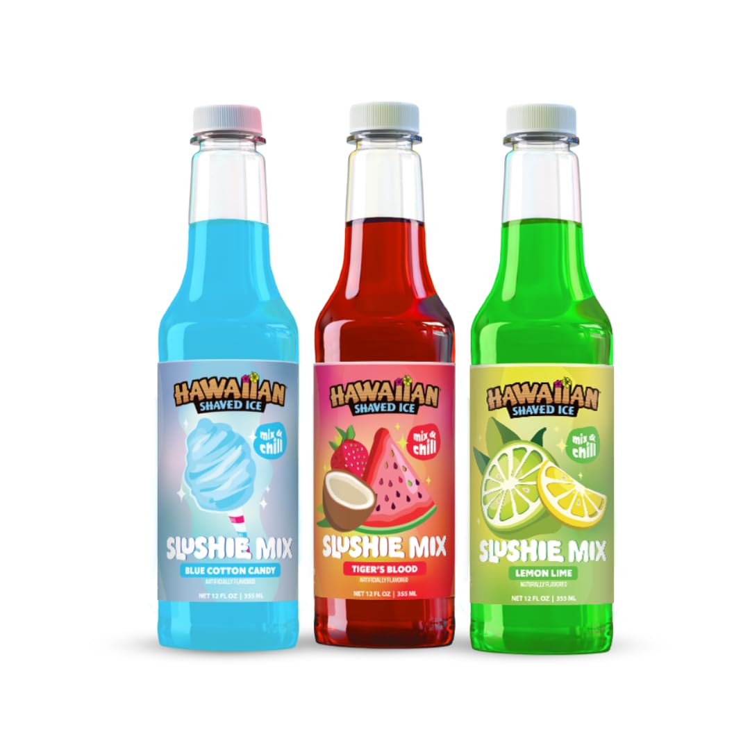 Hawaiian Shaved Ice Tiger's Blood bottle for home slushie mix and family fun