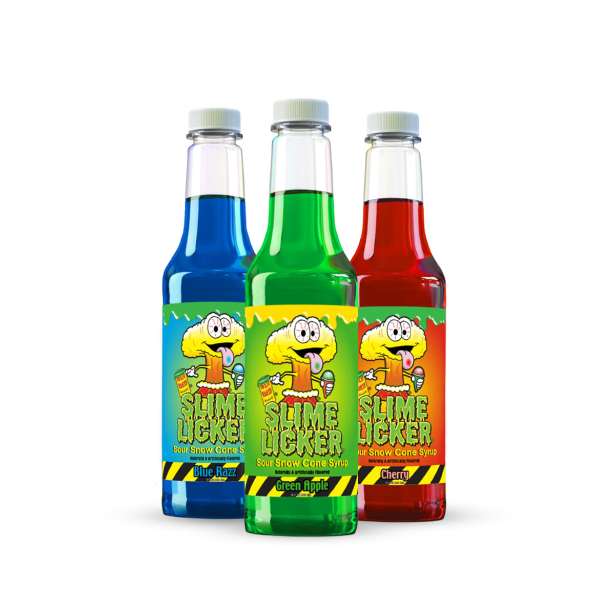 Hawaiian Shaved Ice Toxic Waste Sour Snow Cone Cherry bottle—bold flavor for cone toppings