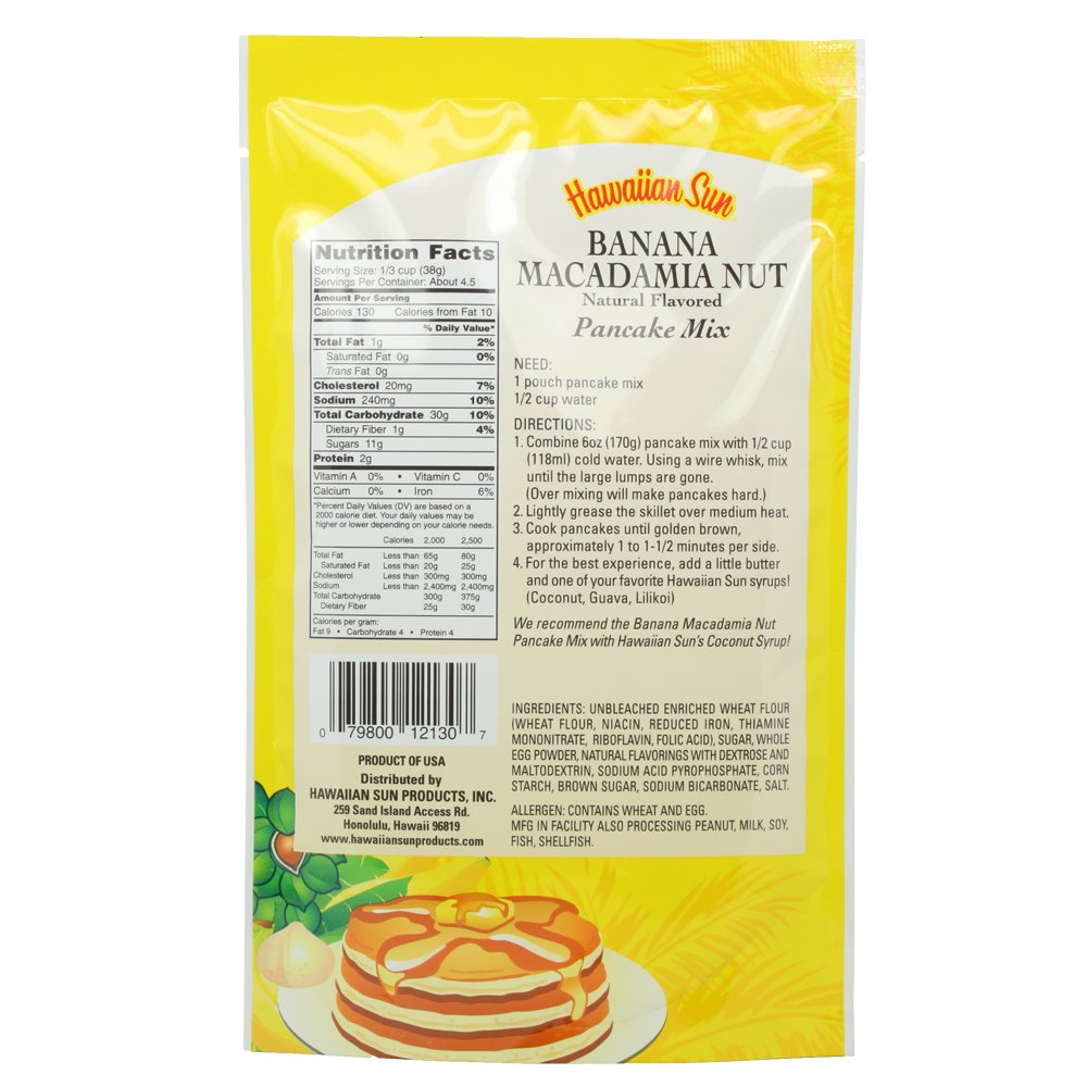 Hawaiian Sun pancakes plated with syrup for a tropical breakfast moment