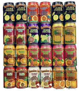 Hawaiian Sun Pass-O-Guava Nectar and Lilikoi Passion bottle pour for tropical refreshment