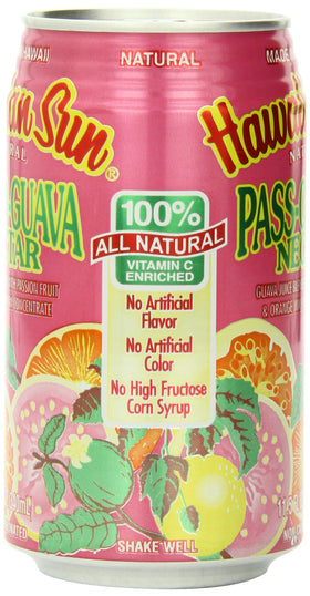 Hawaiian Sun Pass-O-Guava 24-can pack highlights vibrant cans for gatherings and sharing.