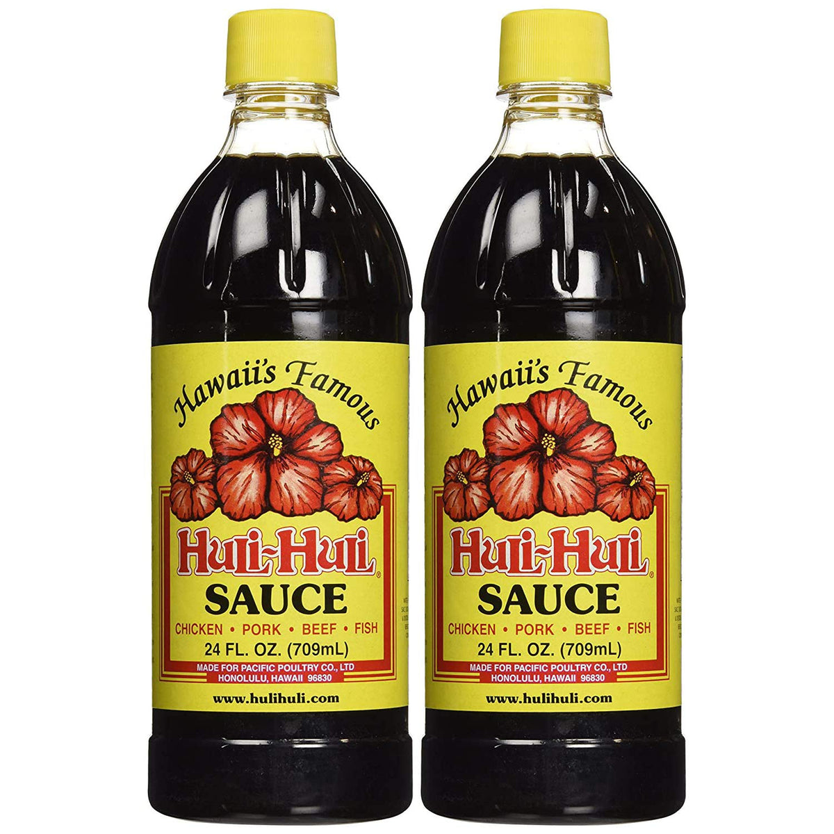 Hawaii's Famous Huli-Huli Sauce 2-pack bottle for convenient backyard BBQ marinating.
