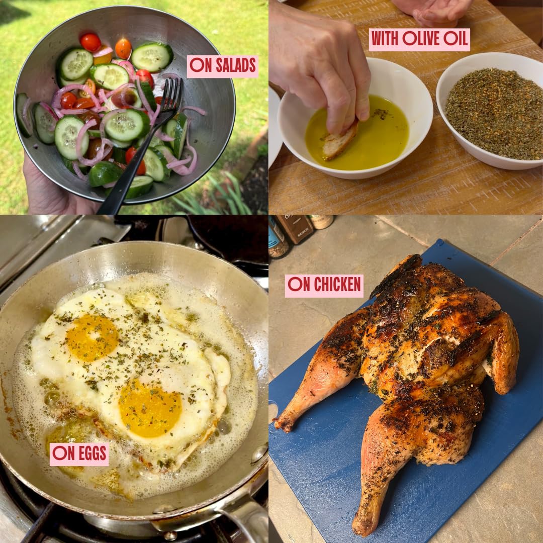 Hayati Za’atar eggs on skillet invite savory morning flavor explorations.
