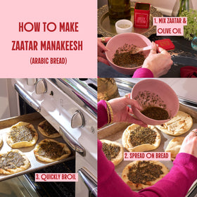 Hayati Za’atar salad bowl shows greens lightly dusted with fragrant spice.