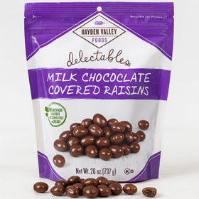 Serving idea: snack platter with Hayden Valley Foods chocolate raisins.