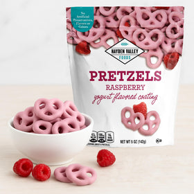 Hayden Valley Foods three-flavor pretzel assortment ready for snacking and sharing.