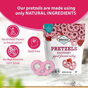 Hayden Valley Foods vanilla yogurt-coated pretzels, smooth sweetness and satisfying crunch.