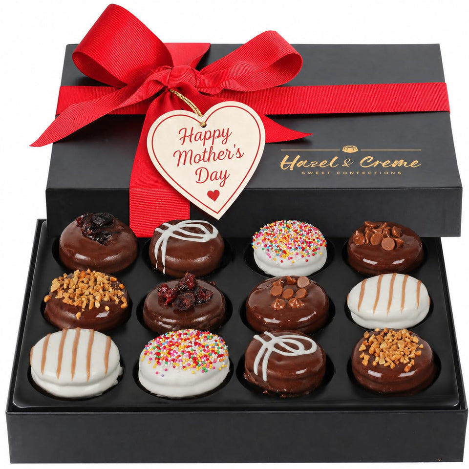 Hazel and Creme Mother's Day chocolate cookie gift box, ideal for celebrations.