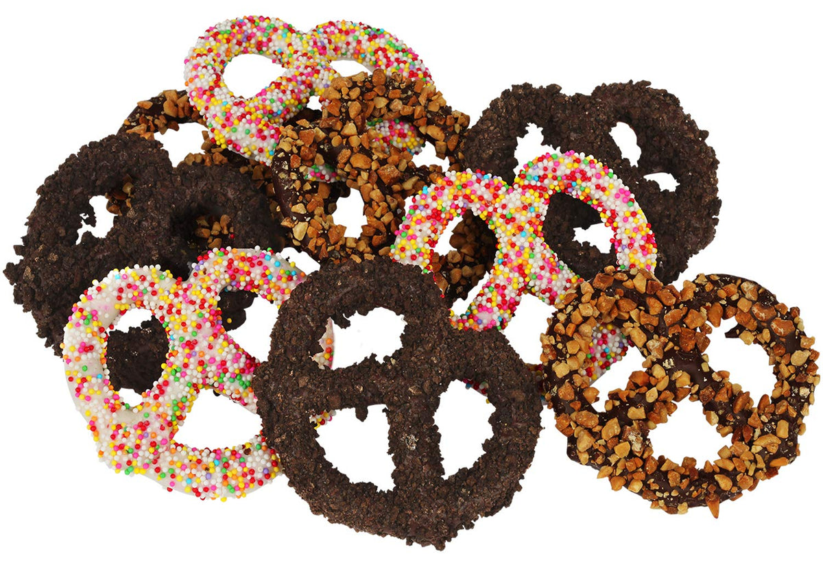 Hazel & Creme premium-dipped-pretzels offering a smooth, luxurious chocolate experience.