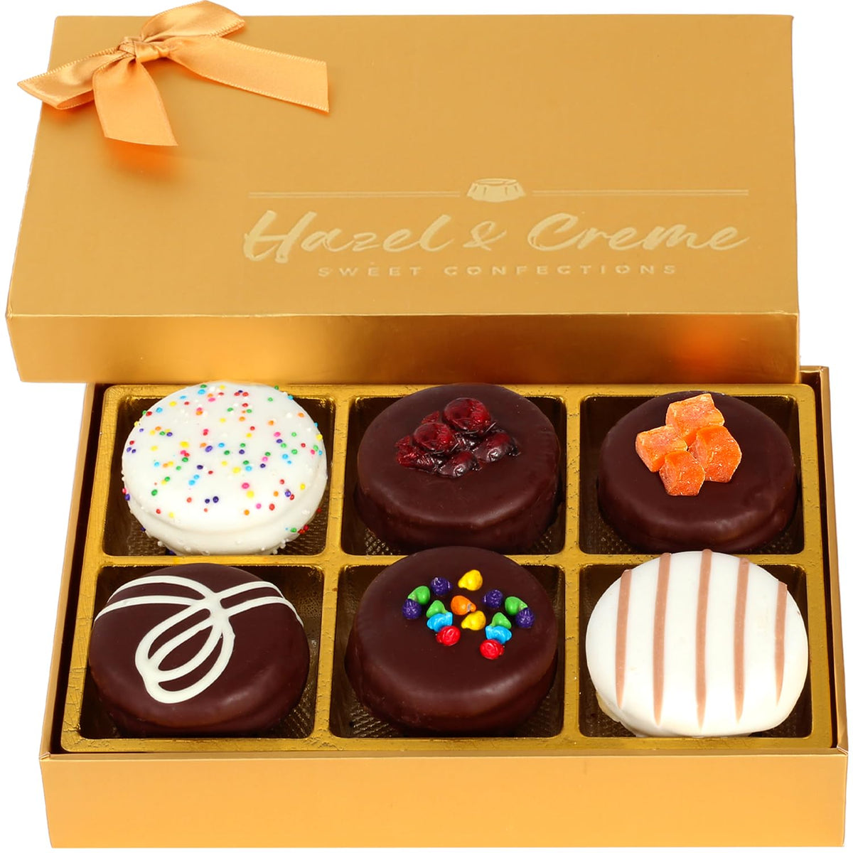 Hazel & Creme gift box opening for a celebratory unboxing moment.