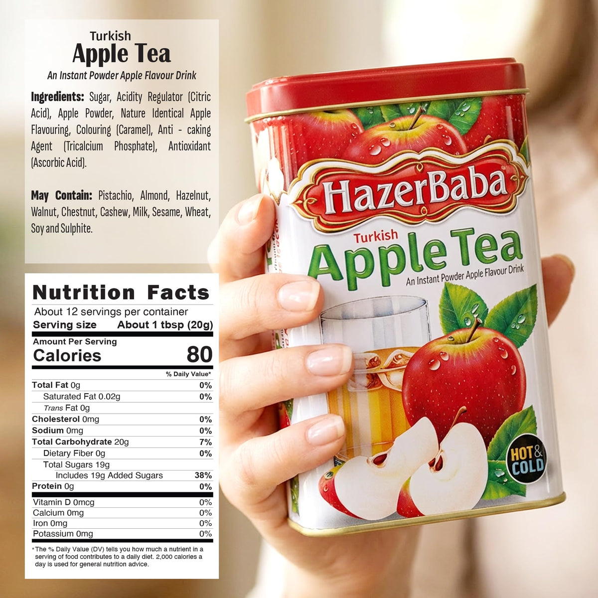 HazerBaba instant drink mix powder ready to blend into water.