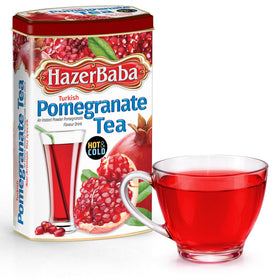 HazerBaba pomegranate tin box preserves aroma for convenient sipping.