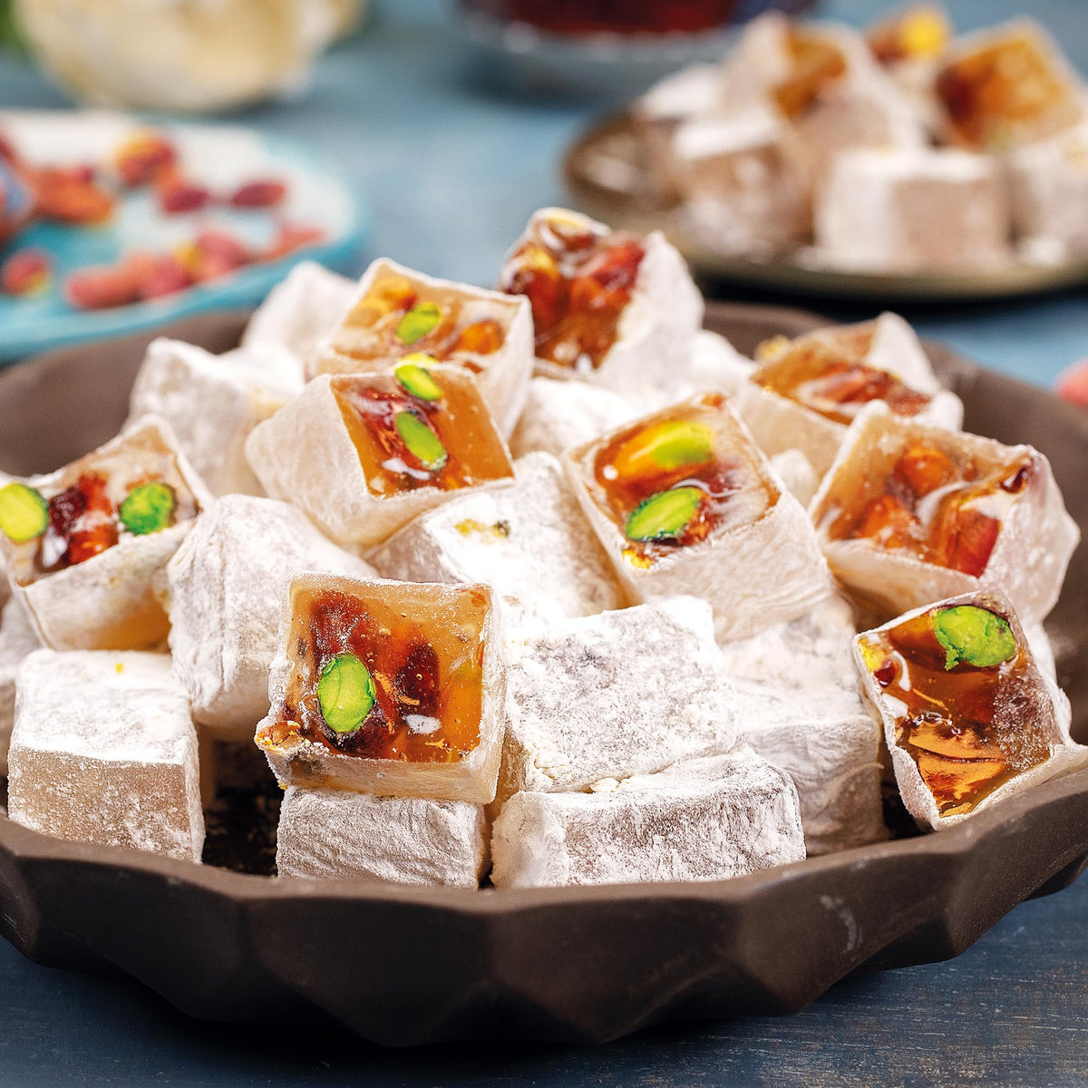 HazerBaba pistachio delight pairs with tea for a refined break