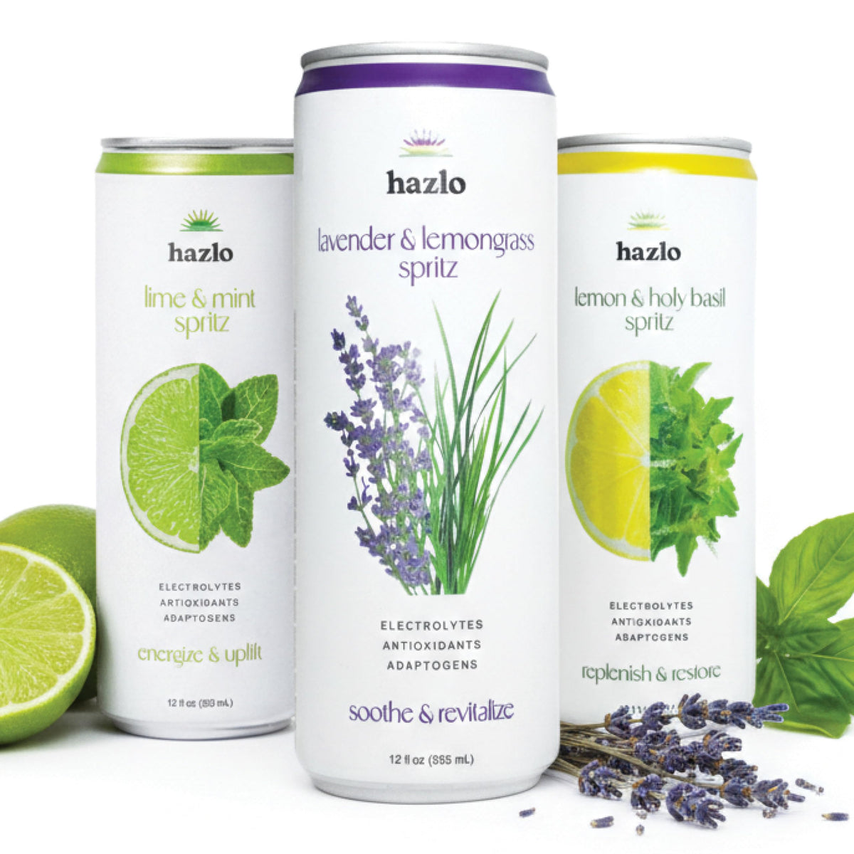 Hazlo Lime-Mint Spritz can offering a refreshing, low-calorie mocktail option.
