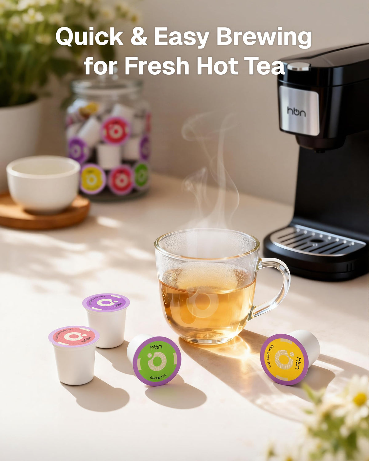 HBN Earl Grey capsules with citrus aroma for a comforting moment.