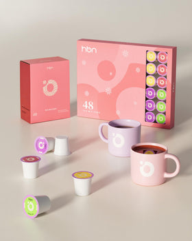 HBN KCup compatibility illustration showing easy, mess-free brewing.