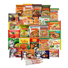 HCG Thai Ramen Variety Pack cover showing a colorful assortment for quick meals.