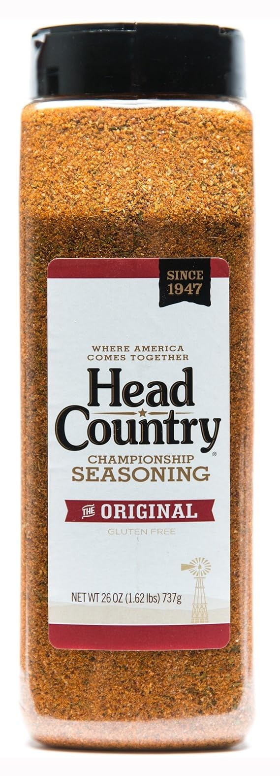 Head Country Original Seasoning bottle delivers bold, balanced flavor for pork, chicken, and veggies.