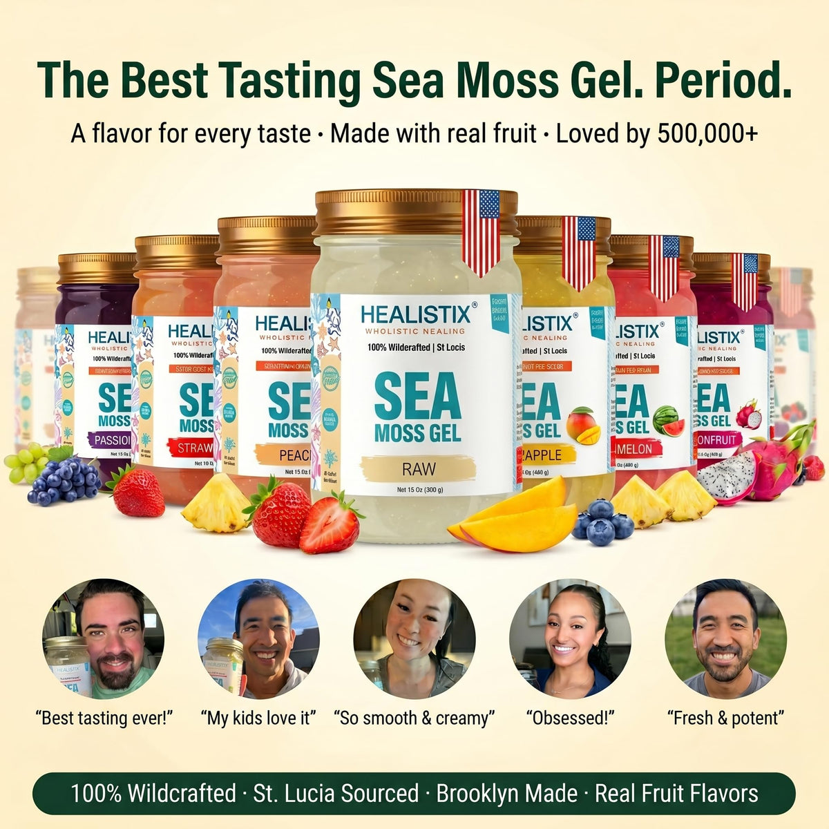 Healistix packaging in glass jar highlighting premium freshness