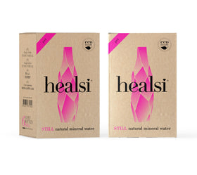 Healsi artesian water bottle pouring to capture refreshment on the go