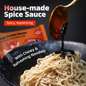 HealSpot 31g protein noodles plated as a hearty post-workout option.